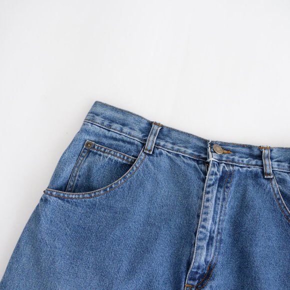 Vintage Pennmans Midi Medium Wash Denim Jean Skirt Size 8 - Picture 10 of 15